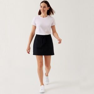 NWT Cleo Black Linen Blend Drawstring Waist Skort Size Medium